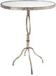 A & B Home Mirror Top Oval Table with Gold Base-0