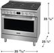 Frigidaire Professional® 36'' Smudge-Proof® Stainless Steel Pro Style Dual Fuel Range-2