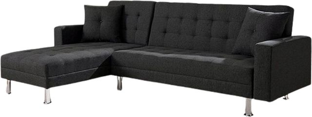 Milton Greens Stars 2-Piece Black Reversible Sectional Sofa Bed-1