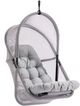 Furniture of America® Breeze Light Gray Fabric/Metal Outdoor Swing Chair-0