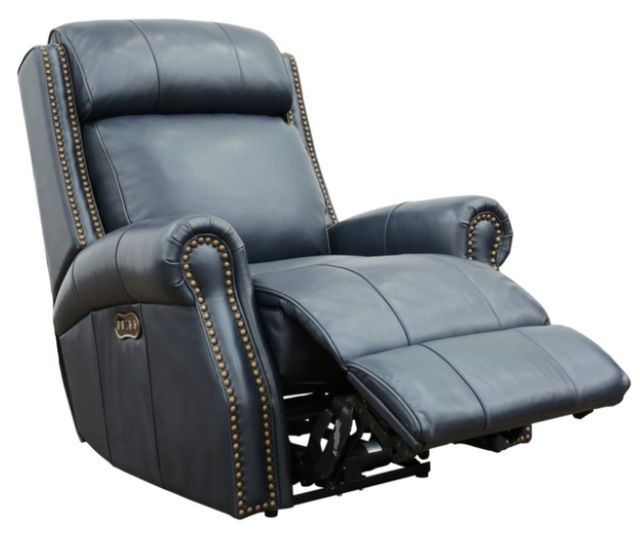 BarcaLounger® Blair Shoreham Blue Leather Power Recliner-1
