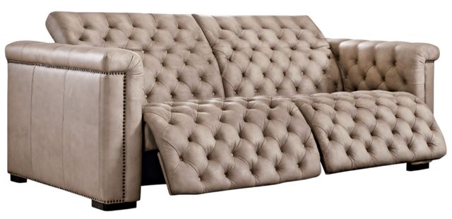 Hooker® Furniture SS Savion Giovanni Taupe Power Reclining Sofa with Power Headrest-1