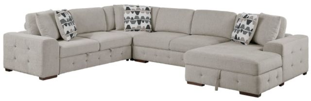 Homelegance® Raife 4-Piece Taupe Right-Arm Facing Sectional and Chaise-0