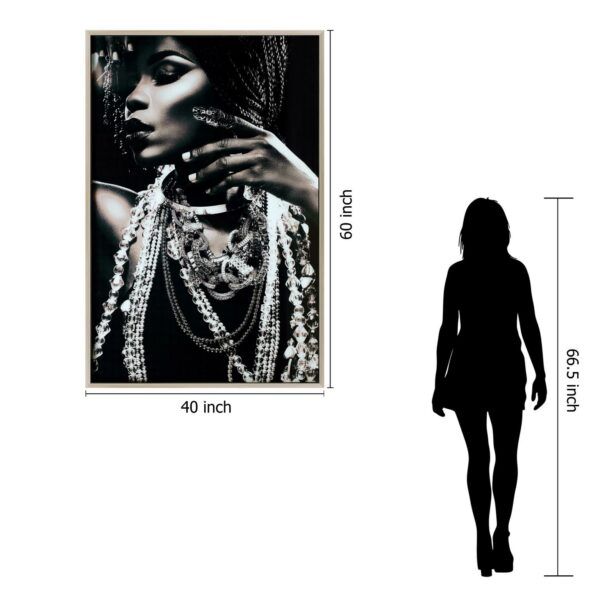 Classy Art Style 9 Floating Tempered Glass with Foil Wall Art-3
