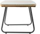 A & B Home Glass Top Wicker Coffee Table with Black Sleigh Legs-2
