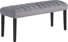 Crown Mark Pascal Black/Gray Dining Bench