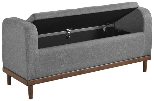 Homelegance® Brigitte Gray Lift Top Storage Bench-3