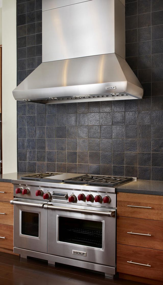 Wolf® 54" Stainless Steel Pro Chimney Wall Ventilation-1
