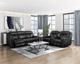 Homelegance® Littleton Black Double Manual Reclining Sofa-1