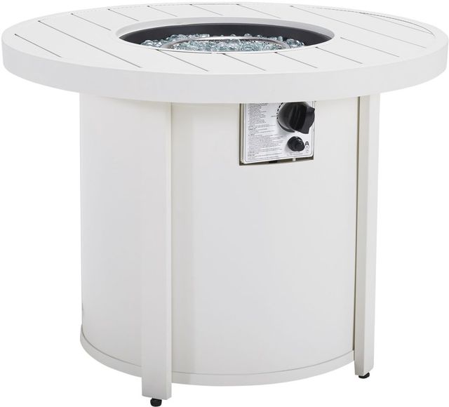 Signature Design by Ashley® Sundown Treasure White Fire Pit Table-2