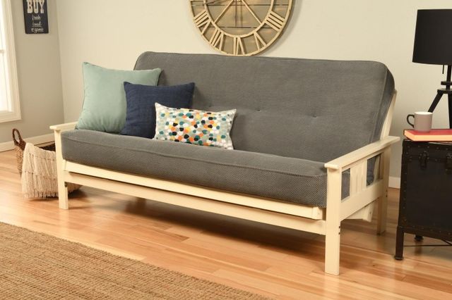 Kodiak Furniture Monterey Marmont Thunder/Antique White Full Futon with Mattress-1
