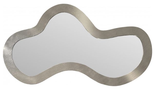 Meridian Furniture Oblique Brushed Silver 48" Accent Mirror-1