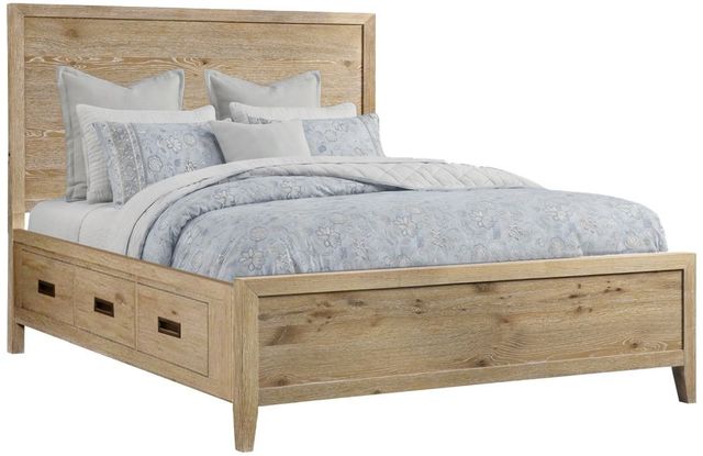 Intercon Norwich Antique Oak Queen Panel Storage Bed-0