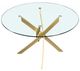 Meridian Furniture Xander Gold 48" Round Dining Table-1