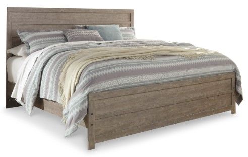 Signature Design by Ashley® Culverbach 4-Piece Gray King Panel Bed Set-1
