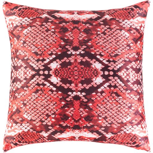 Surya Chloe Bright Red 18"x18" Toss Pillow with Polyester Insert-3