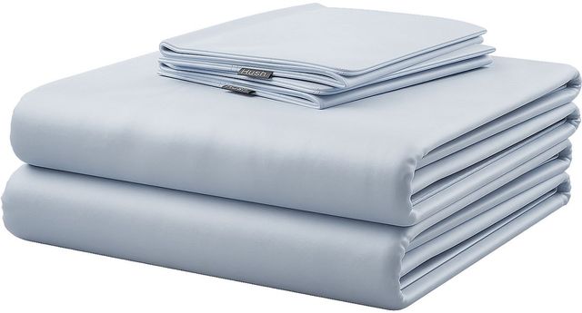 Hush Iced 4-Piece Arctic Blue Queen Bamboo Cooling Sheets and Pillowcase Set-0