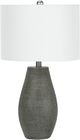 Monarch Specialties Inc. 24"H Grey Resin Table Lamp-0