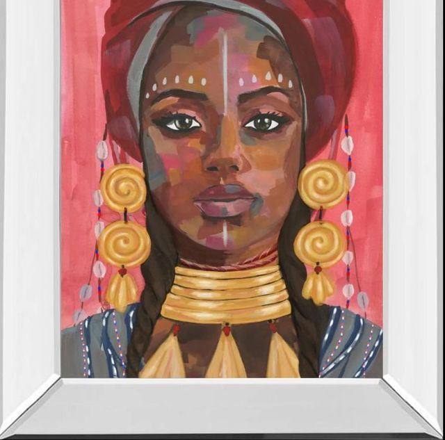 Classy Art Ornament Empress I by Annie Warren Mirror Framed Wall Art-1
