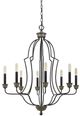 Cal® Lighting & Accessories Lebrija Textured Bronze Chandelier-0