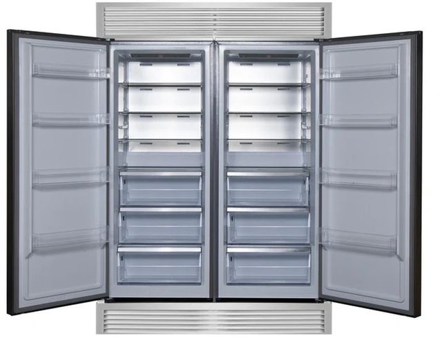 FORNO® Maderno Series Alta Qualita 60" 27.2 Cu. Ft. Stainless Steel Built In Convertible Side-by-Side Refrigerator-1