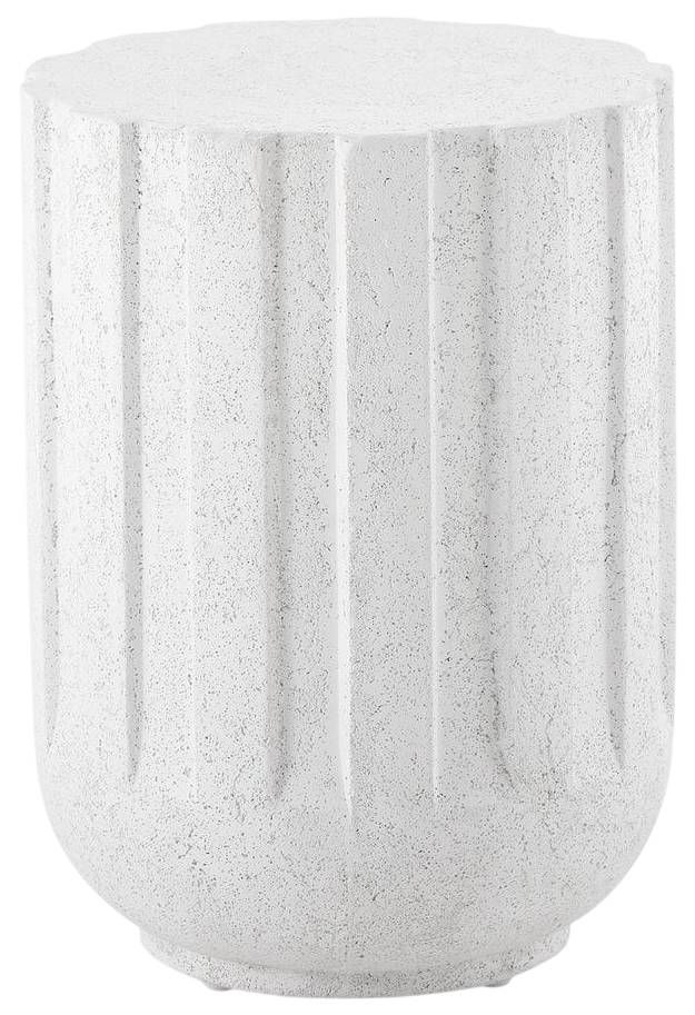 Uttermost® Jane White Concrete Indoor-Outdoor Accent Table-0