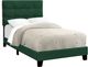 Monarch Specialties Inc. Green Twin Upholstered Panel Youth Bed-0