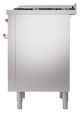 Ilve® Nostalgie II Noblesse 36'' Stainless Steel Pro Style Dual Fuel Range with Copper Trim-3