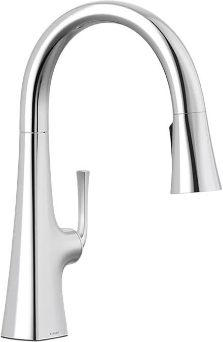 KOHLER® Graze® Polished Chrome 16" Kitchen Sink Faucet with 3-Function Sprayhead-0