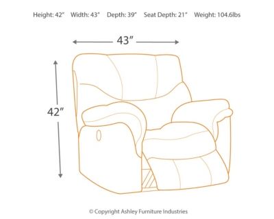 Signature Design by Ashley® Alzena Gunsmoke Rocker Recliner-3