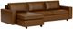 EQ3 Customizable Reva 2-Piece Leather Left-Arm Facing Double Sleeper Sofa Sectional and Storage Chaise with Standard Arm-1