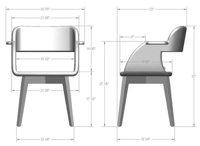 Amisco Customizable Solene 25'' Dining Arm Chair-1