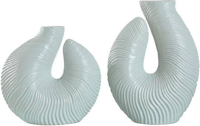 StyleCraft Norman Wyatt Home 2-Piece Spa Blue Vase-0
