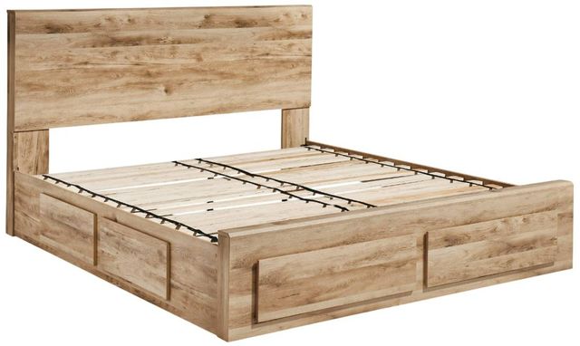 Signature Design by Ashley® Hyanna Tan Brown King 6-Drawer Storage Panel Bed-3