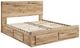 Signature Design by Ashley® Hyanna Tan Brown King 6-Drawer Storage Panel Bed-3
