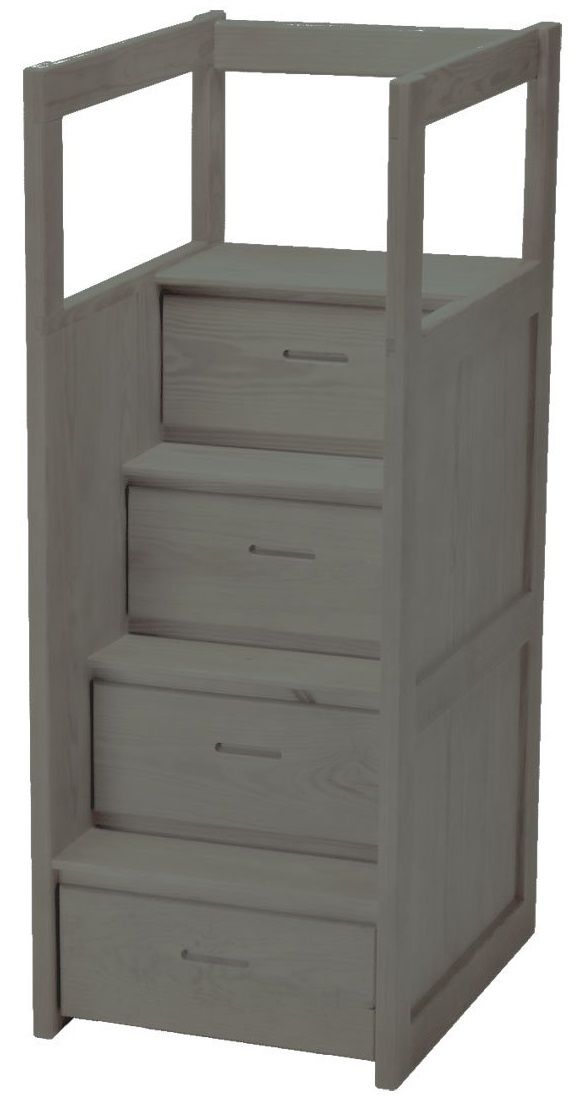 Crate Designs™ Furniture Graphite Bunk Bed Staircase-0