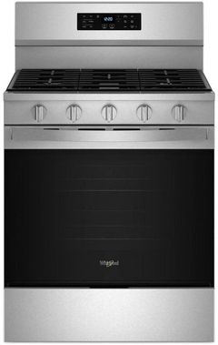 Whirlpool® 30" Fingerprint Resistant Stainless Steel Freestanding Gas Range