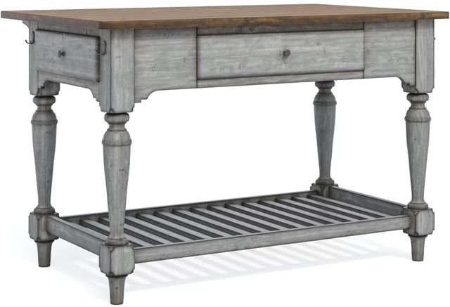 Flexsteel® Plymouth® Distressed Graywash Kitchen Island-0