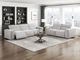 Homelegance® Phoebe Light Gray Power Double Reclining Sofa with Power Headrests-1