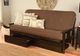 Kodiak Furniture Monterey Linen Cocoa/Espresso Full Storage Futon with Mattress-2