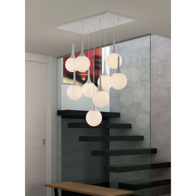 Zuo® Modern Epsilon White Ceiling Lamp-2