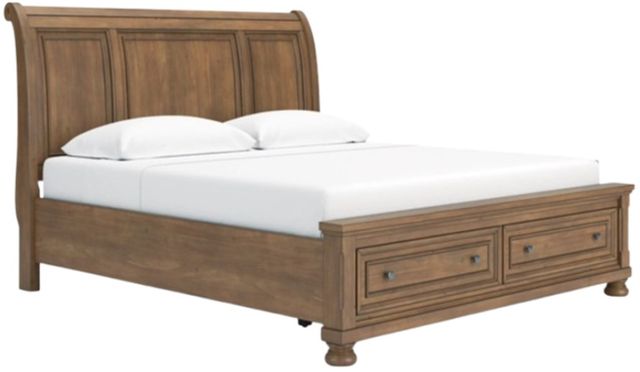 Signature Design by Ashley® Feddinger Medium Brown King Storage Sleigh Bed-0