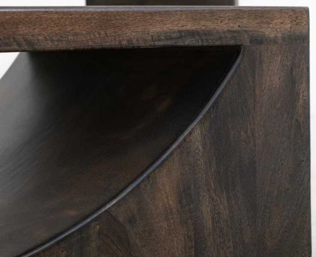 International Furniture Direct Dark Mezquite Black Cocktail Table-4