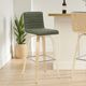 Armen Living Vienna 4-Piece Oak/Vintage Green Swivel Barstool Set-1