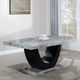 ACME Furniture Caralin Gray Rectangular Dining Table with Black Base-1