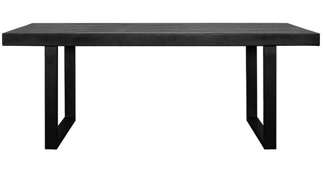 Moe’s Home Collection Jedrik Black Concrete Outdoor Dining Table with Metal Legs-1