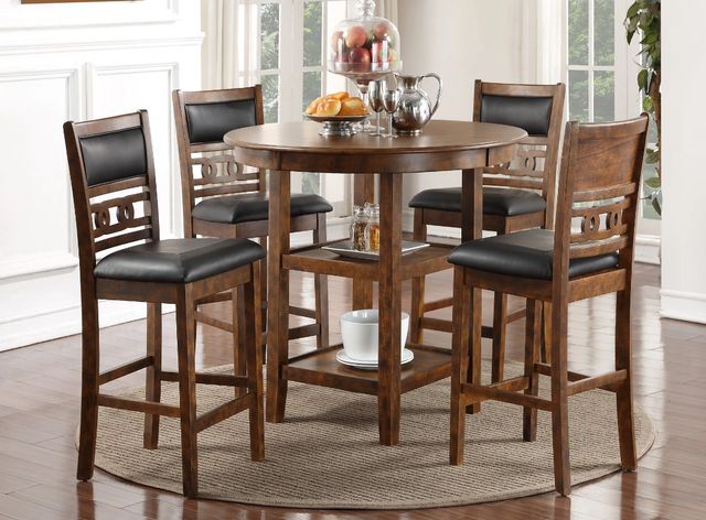 New Classic® Home Furnishings Gia 5-Piece Brown Counter Table Set-1
