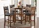 New Classic® Home Furnishings Gia 5-Piece Brown Counter Height Table Set-1
