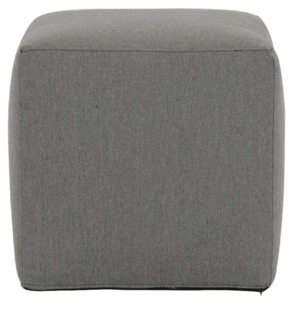 Sunset West Bazaar Heritage Granite Sunbrella 18'' Cube Outdoor Pouf -1