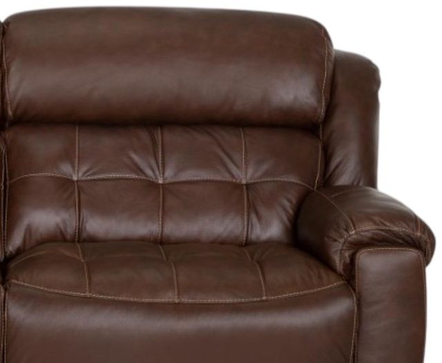 Franklin™ Corwin Dakota Brown Leather Double Manual Reclining Sofa-2
